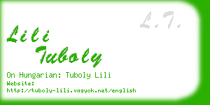 lili tuboly business card